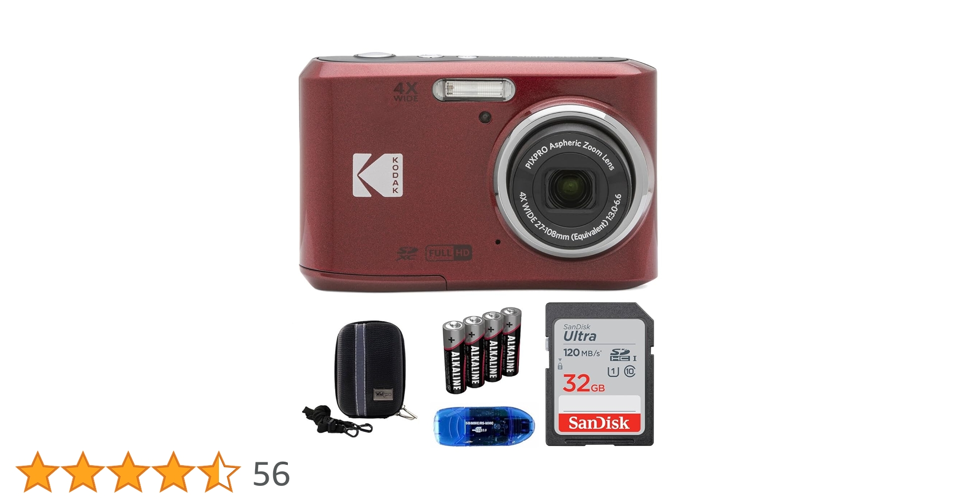 Amazon | KODAK Pixpro FZ45 デジタルカメラセット SanDisk 32GB